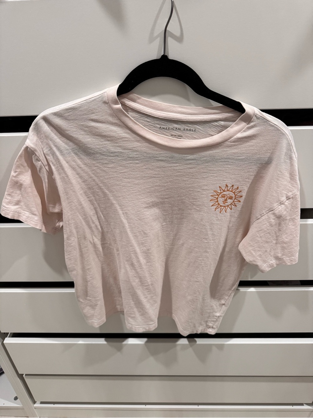 American Eagle Light Blush Graphic Tee